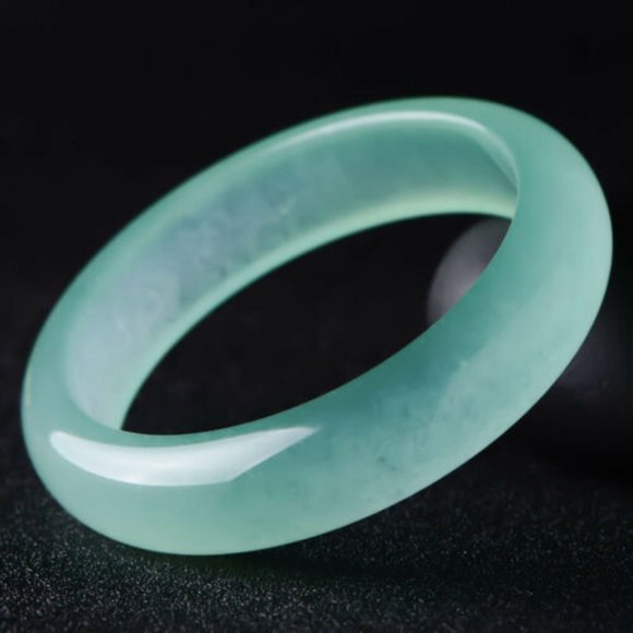 100% Authentic Icy Grade A Jadeite Jade Bangle Bracelet 57mm NWT - Picture 7 of 10